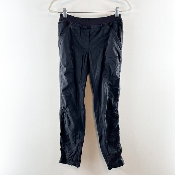 Lululemon Mid Rise Studio Straight Leg Pants Black 6 - Picture 1 of 9